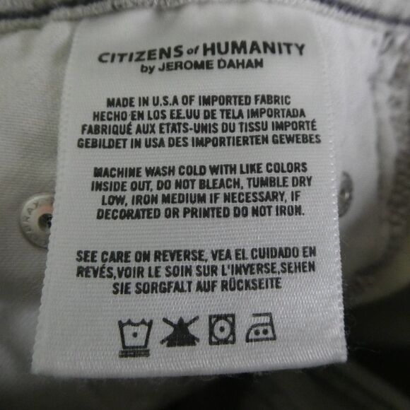 Citizens of Humanity Rocket Crop High Rose Skinny Jeans Distressed Bleached 30 - Picture 9 of 10